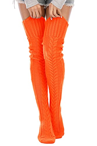 SherryDC Cozy Cable Knit Thigh Highs - Embrace Winter in Style