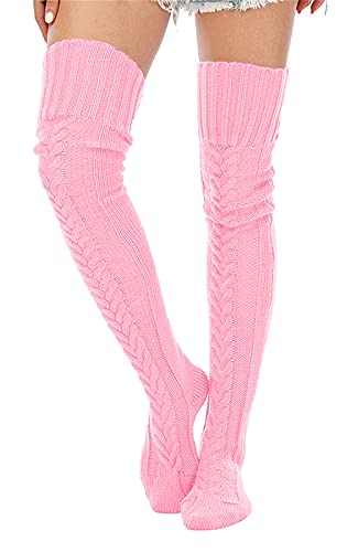 SherryDC Cozy Cable Knit Thigh Highs - Embrace Winter in Style