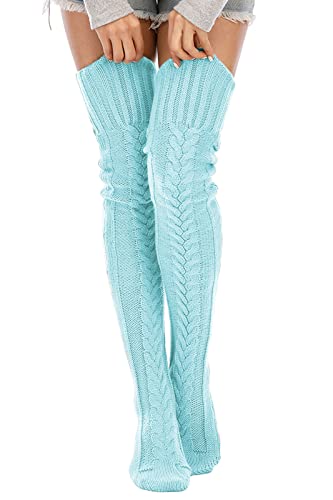 SherryDC Cozy Cable Knit Thigh Highs - Embrace Winter in Style