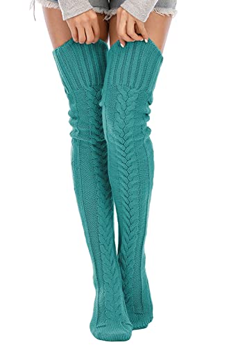 SherryDC Cozy Cable Knit Thigh Highs - Embrace Winter in Style