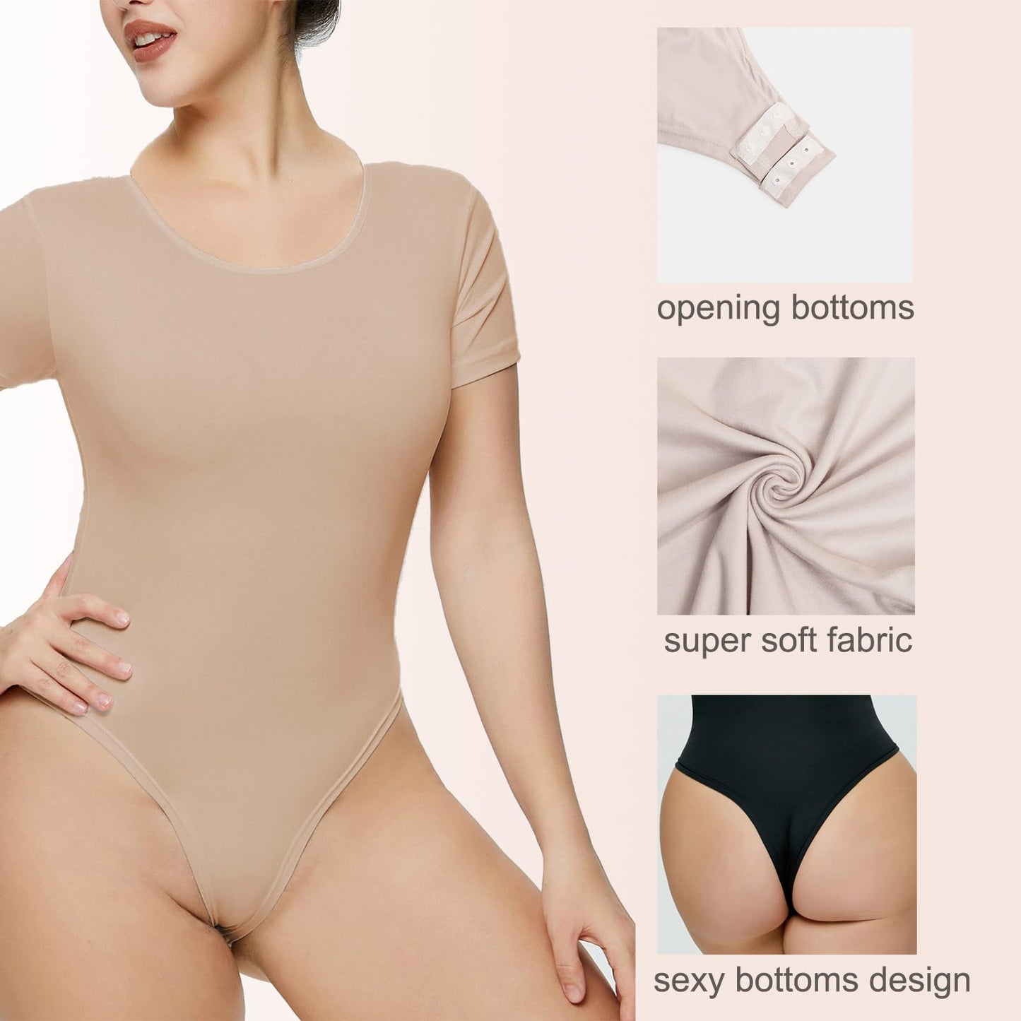 Bodysuit for Women Long Sleeve Zip Up Shapewear Seamless Ribbed Mock Turtle Neck Deep V Body Suit Tops Winter