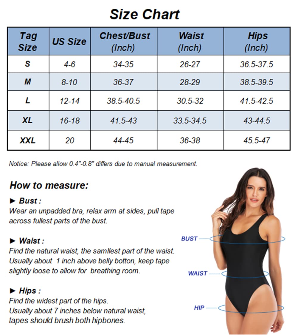 SherryDC Women's Retro 80s/90s High Cut Low Back One Piece Swimsuits Bathing Suits