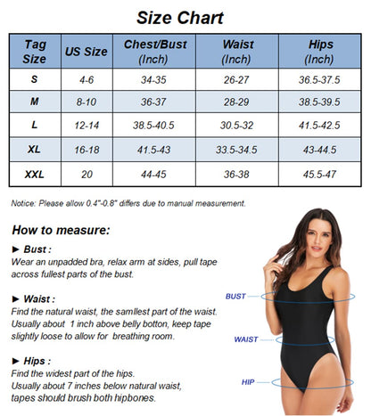 SherryDC Women's Retro 80s/90s High Cut Low Back One Piece Swimsuits Bathing Suits