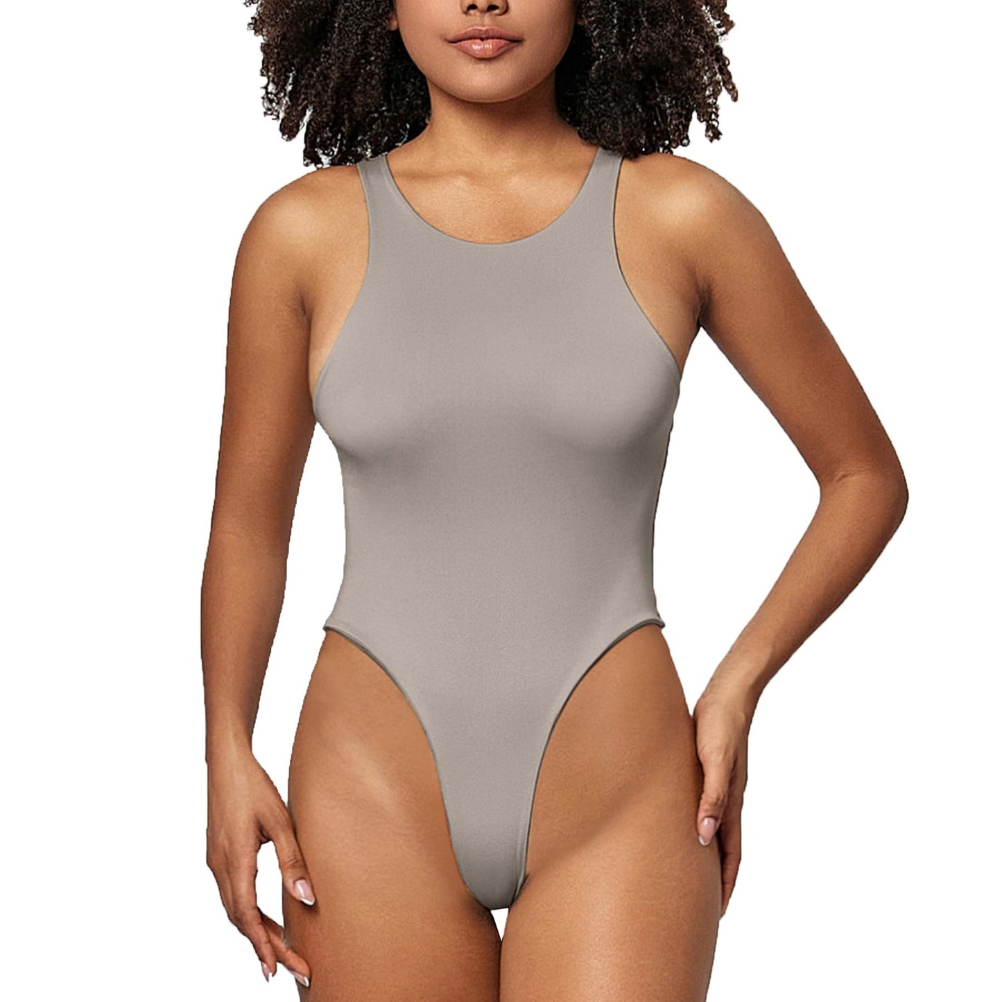 SherryDC Sleeveless Bodysuit for Women Crew Neck Tummy Control Shapewear Body Suit Shaper Seamless Bodysuits