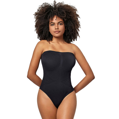 Women's Spaghetti Strap Bodysuits Sexy Sleeveless Removable Strap Tops One Piece Shapewear Bodysuits Tops